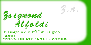 zsigmond alfoldi business card